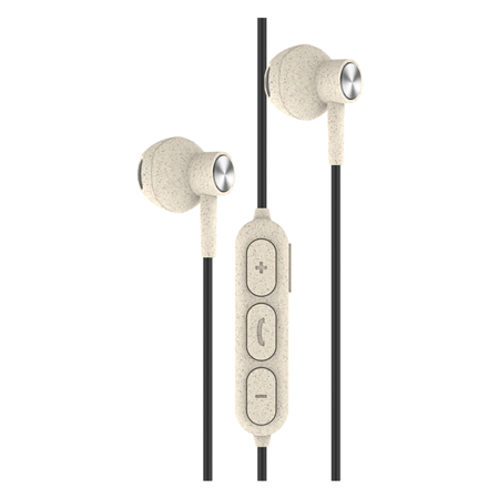 Eco:sense aural blue tooth earbuds White / black cable