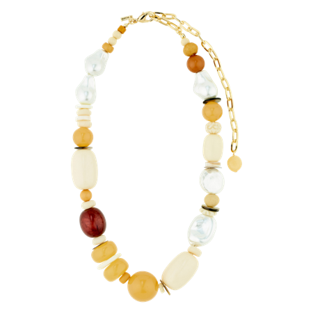 Halsband Multi-coloured pearls/gold plated