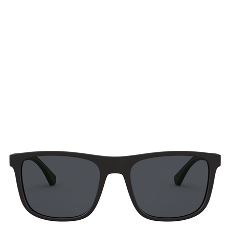 Emporio Armani® Matte Black Solbriller Grey lenses