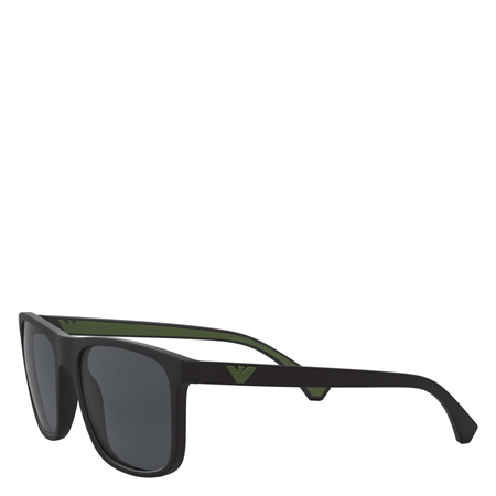 Emporio Armani® Matte Black Solbriller Grey lenses