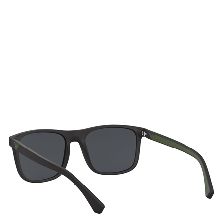 Emporio Armani® Matte Black Solbriller Grey lenses