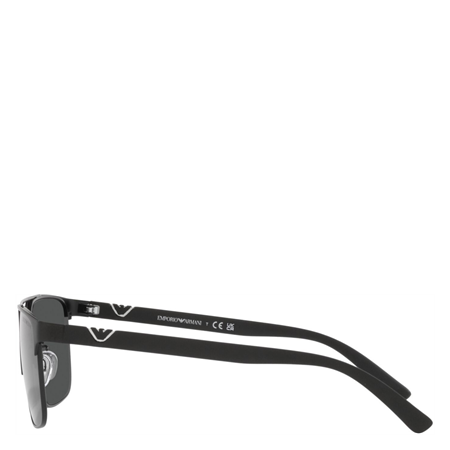 Emporio Armani® Matte Black Solbriller Dark grey lenses
