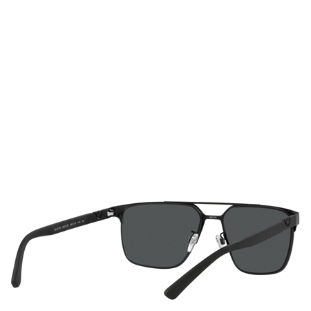 Emporio Armani® Matte Black Solbriller Dark grey lenses