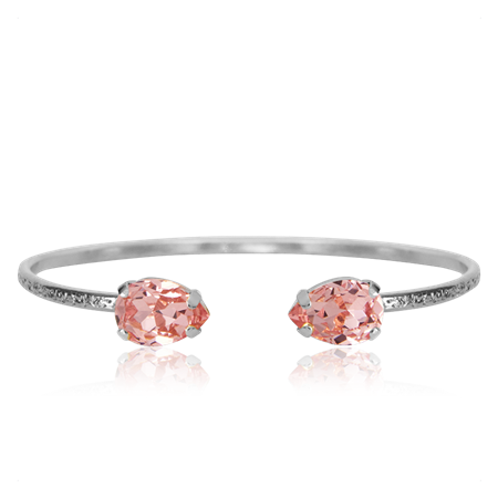 Petite Drop armband Light rose / rhodium