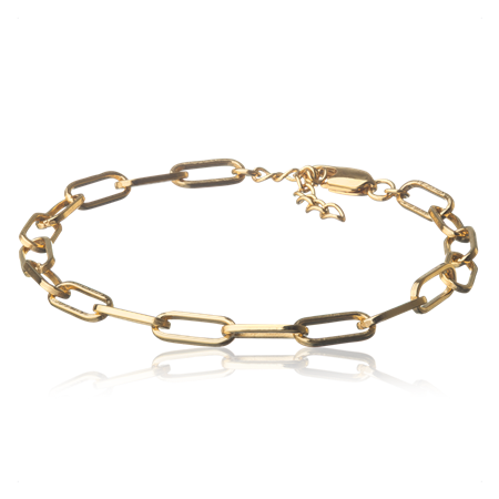 Link kædearmbånd Gold plated