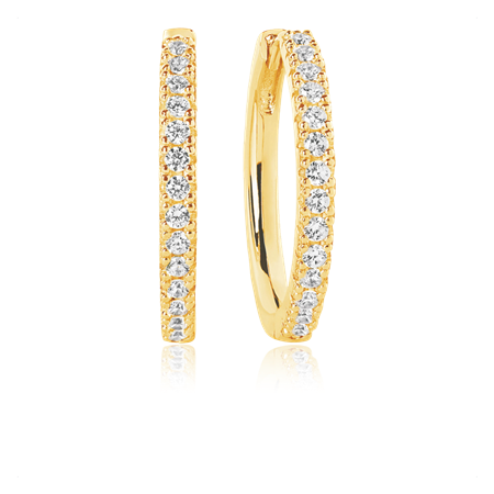 Ellera Grande øreringe 18k gold plated