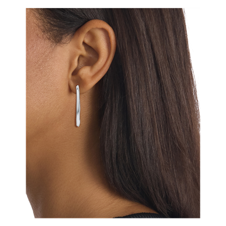 CK sculptural korvakorut Silver coloured