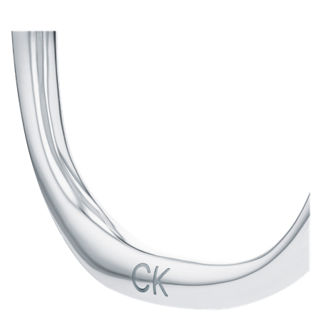 CK sculptural korvakorut Silver coloured