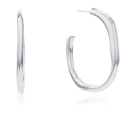 CK sculptural korvakorut Silver coloured