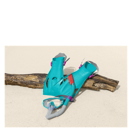 Snorkelsæt med svømmefødder str. 41 - 46