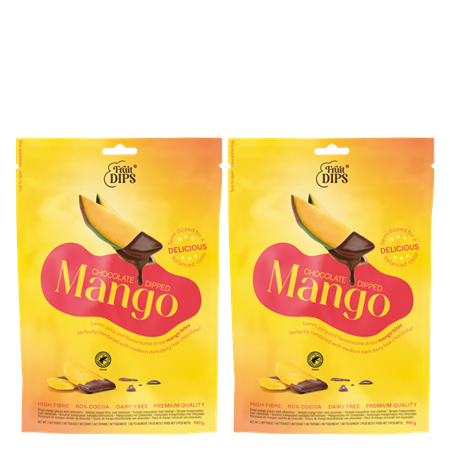 Dark Chocolate Dipped Mango 2-pack