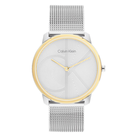 CK iconic kello Two tone stainless steel mesh bracelet