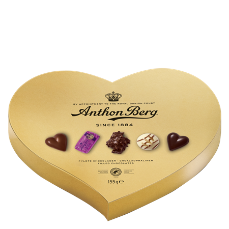 Heart Shaped Gold Box Filled chocolates