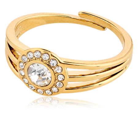 FIORENTINA ring Gold plated / Crystals