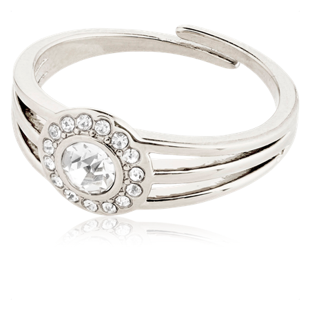 FIORENTINA ring Silver plated / Crystals