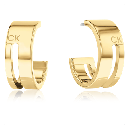 CK Geometric Essentials korvakorut Ionic plated thin gold steel