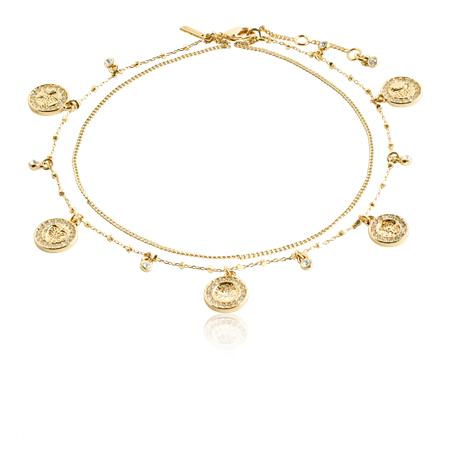 Ancle Chain 2-in-1 set Gold plated