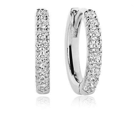 Ellera Medio korvakorut White / rhodium sterling silver 925