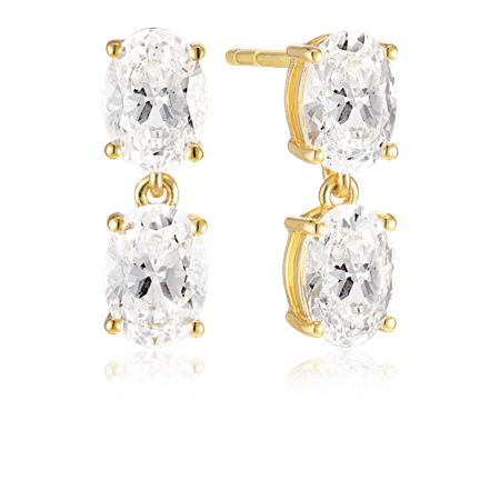 Ellisse Duo Piccolo korvakorut 18k gold plated