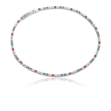 Ellera rannekoru Multicolored / rhodium sterling silver 925