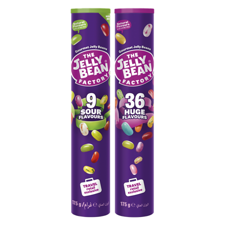 Jelly Bean 2-pack Gourmet mix tube & 9 sour flavours tube