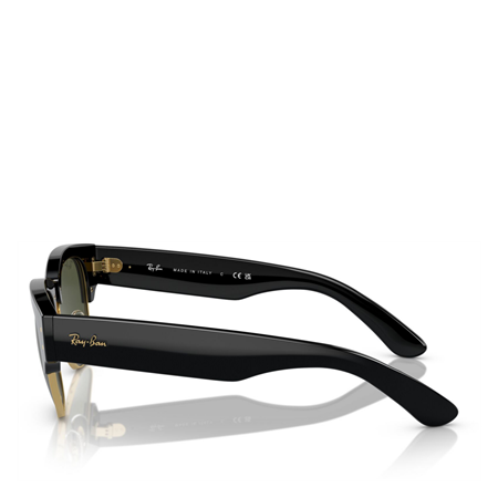 Mega Clubmaster Solglasögon Polished black/gold, green lenses