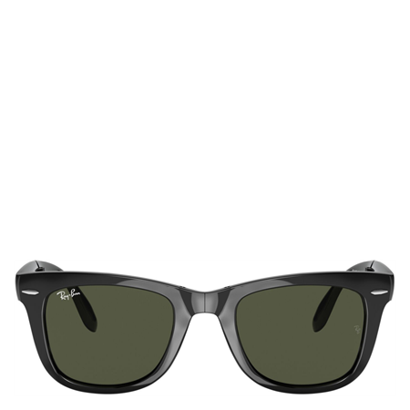 Ray-Ban® Wayfarer Folding Classic Solglasögon Black, green lenses