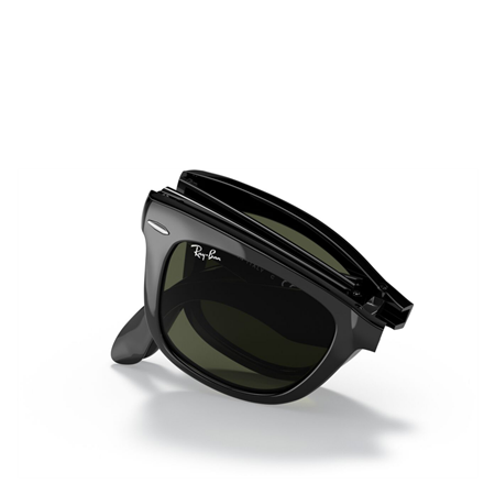 Ray-Ban® Wayfarer Folding Classic Solglasögon Black, green lenses