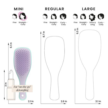 Hårbørste Detangler Mini Ultimate Detangler, Wysteria Leaf