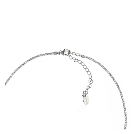 Tennishalsband Rhodium plated