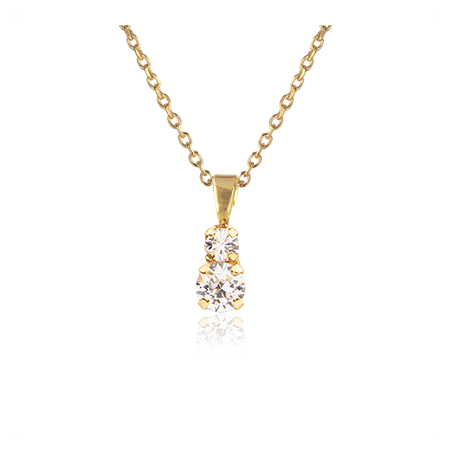 Leah halskæde Crystal / gold