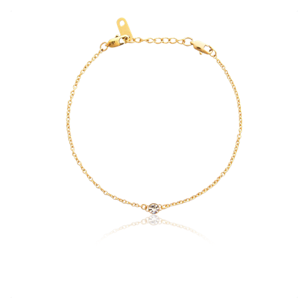 Thin Diamond armbånd 18K PVD gold plated / Crystals