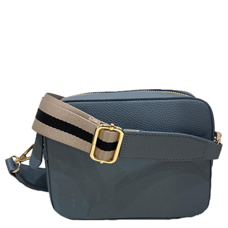 Palermo II -olkalaukku Dove Blue vegan leather