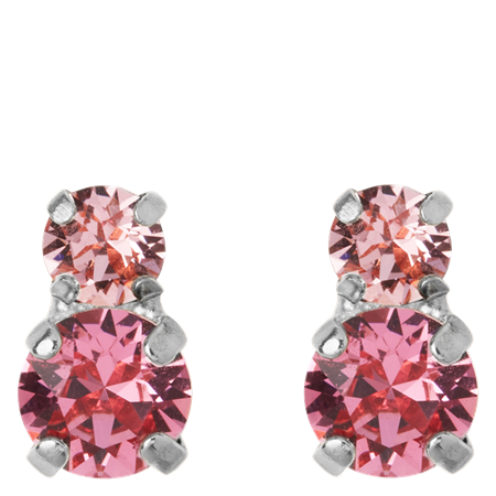 Leah øreringe Rose crystal / rhodium