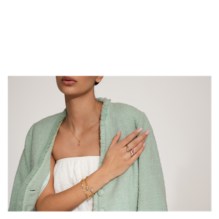 Mini Drop armband Silk / gold