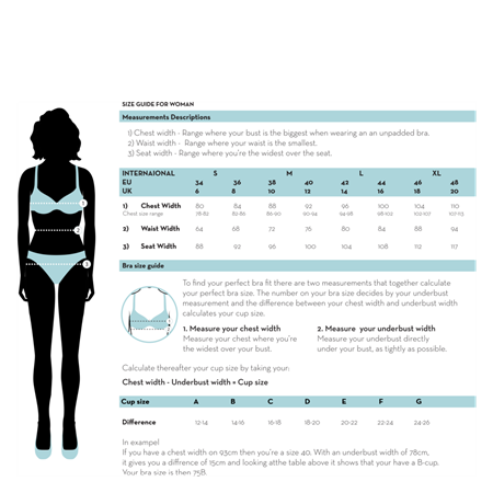 Medea Solid bikiniyläosa High Tide Blue Koko 44