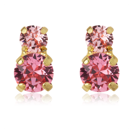 Leah øreringe Rose crystal / rhodium