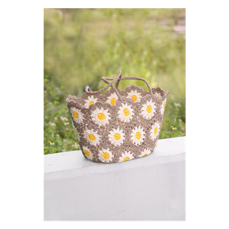 Daisy Crochet Basket Sunflower
