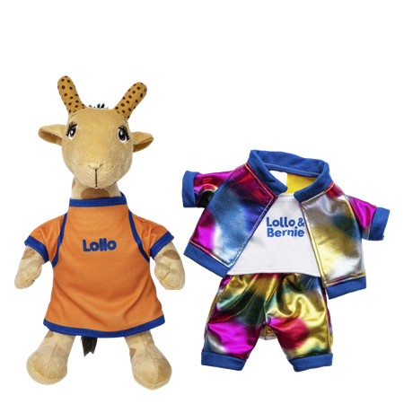 Lollo gosedjur med discokläder