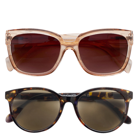 Aurinkolasit vahvuuksilla 2-pack Champagne/Tortoise +2,0