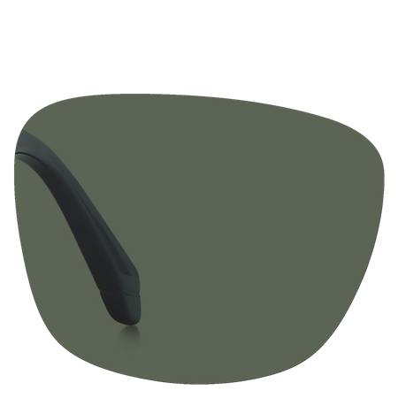 Black Solbriller Green polarized lenses
