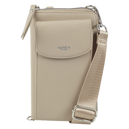 Skulder-/mobilveske Beige