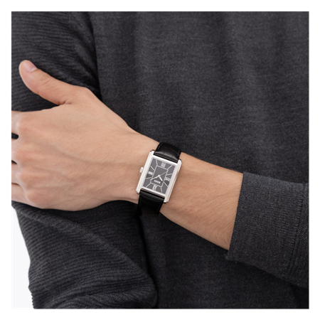 BOSS kello Black leather strap