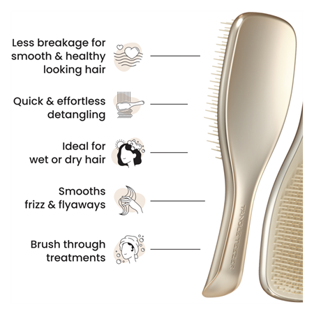 Hiusharja Ultimate Detangler Chrome Gold