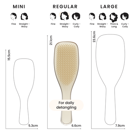 Hiusharja Ultimate Detangler Chrome Gold