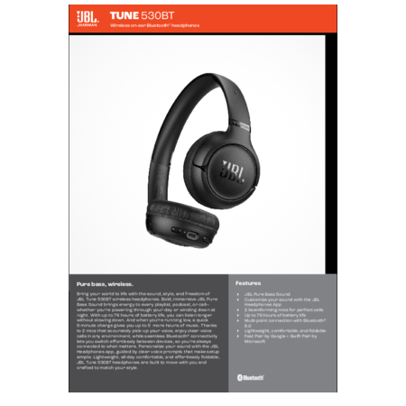 Tune 530BT langattomat kuulokkeet Black