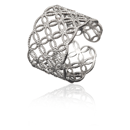 Enlace Ring Rhodium plated