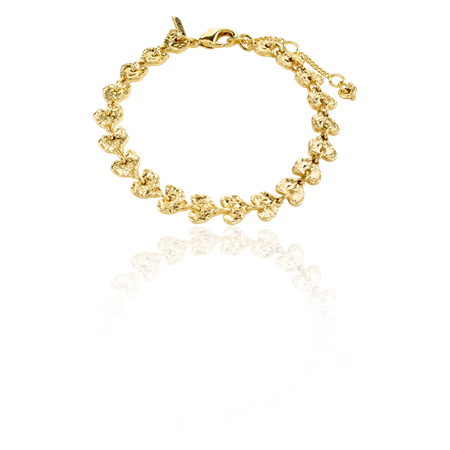 CIREN armbånd med hjerter Gold plated