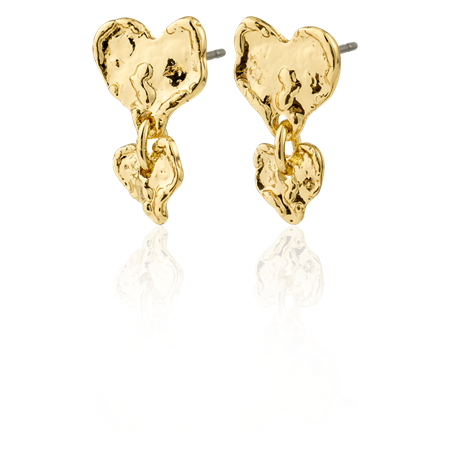 CIREN øreringe med hjerter Gold plated