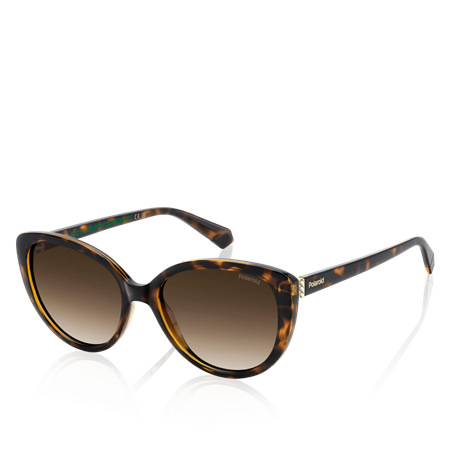 Polaroid Solbriller Havana, brown gradient polarized lenses